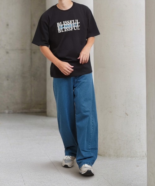 NILWAY（ニルウェイ）の「シルバー箔 シャドウプリント　ショートスリーブTシャツ（Tシャツ/カットソー・メンズ・ブラック/イエロー/ブラック系/ネイビー系/ホワイト/レッド・LARGE/MEDIUM/X-LARGE）」の18枚目の写真
