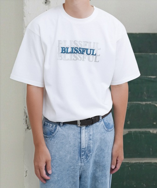 NILWAY（ニルウェイ）の「シルバー箔 シャドウプリント　ショートスリーブTシャツ（Tシャツ/カットソー・メンズ・ブラック/イエロー/ブラック系/ネイビー系/ホワイト/レッド・LARGE/MEDIUM/X-LARGE）」の20枚目の写真