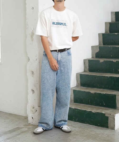 NILWAY（ニルウェイ）の「シルバー箔 シャドウプリント　ショートスリーブTシャツ（Tシャツ/カットソー・メンズ・ブラック/イエロー/ブラック系/ネイビー系/ホワイト/レッド・LARGE/MEDIUM/X-LARGE）」の21枚目の写真