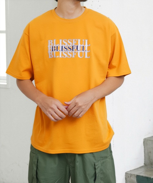 NILWAY（ニルウェイ）の「シルバー箔 シャドウプリント　ショートスリーブTシャツ（Tシャツ/カットソー・メンズ・ブラック/イエロー/ブラック系/ネイビー系/ホワイト/レッド・LARGE/MEDIUM/X-LARGE）」の7枚目の写真