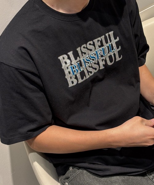 NILWAY（ニルウェイ）の「シルバー箔 シャドウプリント　ショートスリーブTシャツ（Tシャツ/カットソー・メンズ・ブラック/イエロー/ブラック系/ネイビー系/ホワイト/レッド・LARGE/MEDIUM/X-LARGE）」の10枚目の写真