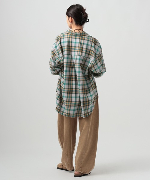 BAYFLOW(ベイフロー)の「アソートチェックBIGシャツ(シャツ/ブラウス・レディース・ベージュ/ブラック/ネイビー/グリーン・MEDIUM/SMALL)」の20枚目の写真