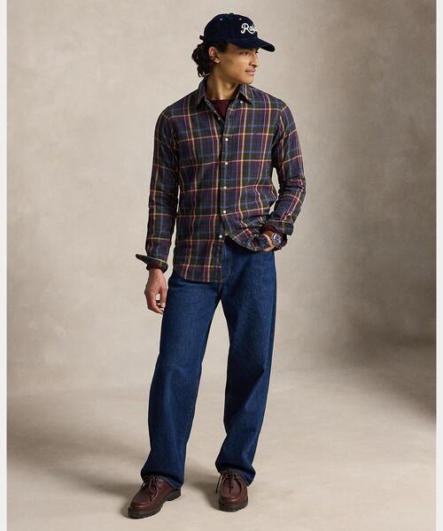 POLO RALPH LAUREN(ポロ ラルフ ローレン)の「クラシック フィット チェック ブラッシュド フランネル シャツ(シャツ/ブラウス・メンズ・グリーン・L/M/S/XL/XS)」の2枚目の写真