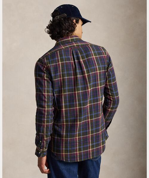 POLO RALPH LAUREN(ポロ ラルフ ローレン)の「クラシック フィット チェック ブラッシュド フランネル シャツ(シャツ/ブラウス・メンズ・グリーン・L/M/S/XL/XS)」の3枚目の写真