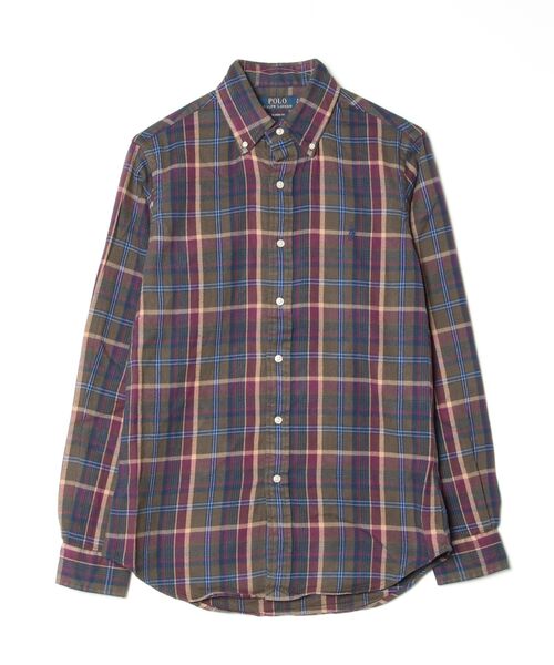POLO RALPH LAUREN(ポロ ラルフ ローレン)の「クラシック フィット チェック ブラッシュド フランネル シャツ(シャツ/ブラウス・メンズ・グリーン・L/M/S/XL/XS)」の6枚目の写真