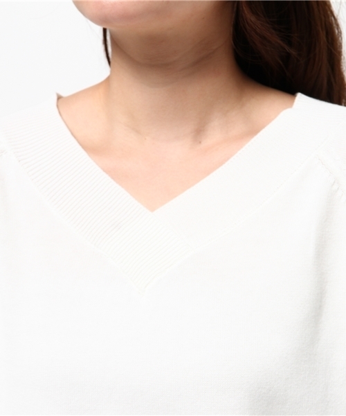 WEGO（ウィゴー）の「WEGO/Vネック2WAYニット（ニット/セーター・レディース・レッド/ピンク/ホワイト/サックスブルー/ライトベージュ・FREE）」の9枚目の写真