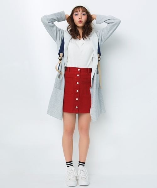 WEGO（ウィゴー）の「WEGO/Vネック2WAYニット（ニット/セーター・レディース・レッド/ピンク/ホワイト/サックスブルー/ライトベージュ・FREE）」の20枚目の写真