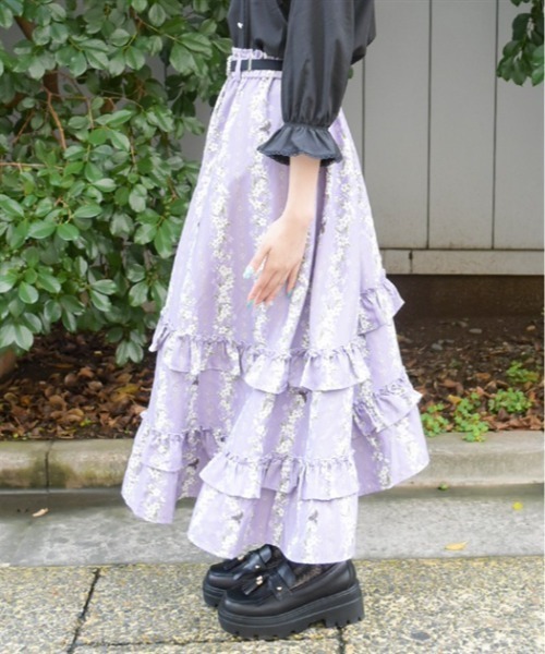 axes femme（アクシーズファム）の「ジャスミン柄マルチＷＡＹＳＫ（スカート・レディース・キナリ/ラベンダー/ブルーグリーン・FREE）」の15枚目の写真