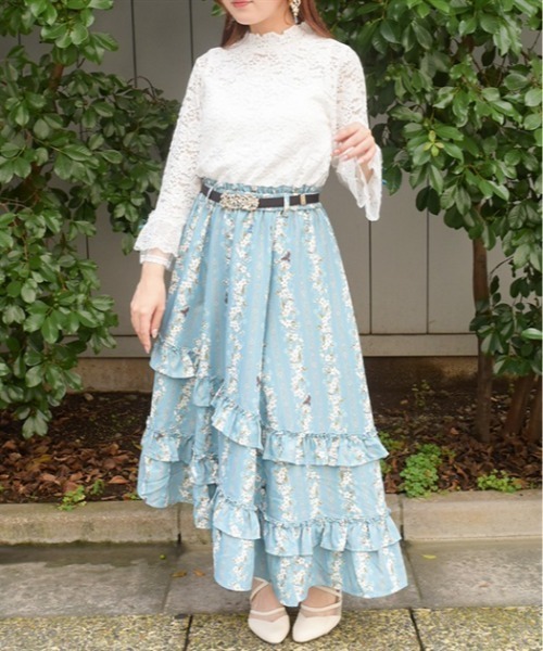 axes femme（アクシーズファム）の「ジャスミン柄マルチＷＡＹＳＫ（スカート・レディース・キナリ/ラベンダー/ブルーグリーン・FREE）」の5枚目の写真