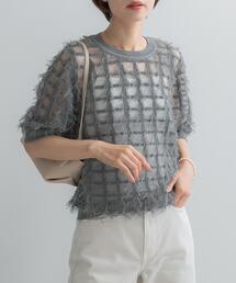 Torrazzo Donna　SHEER SHAGGY TOP