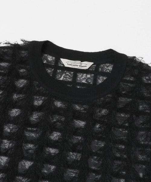 URBAN RESEARCH ROSSO WOMEN(アーバンリサーチ ロッソ)の「Torrazzo Donna SHEER SHAGGY TOP(ニット/セーター・レディース・アイボリー/ブラック/グレー・FREE)」の7枚目の写真