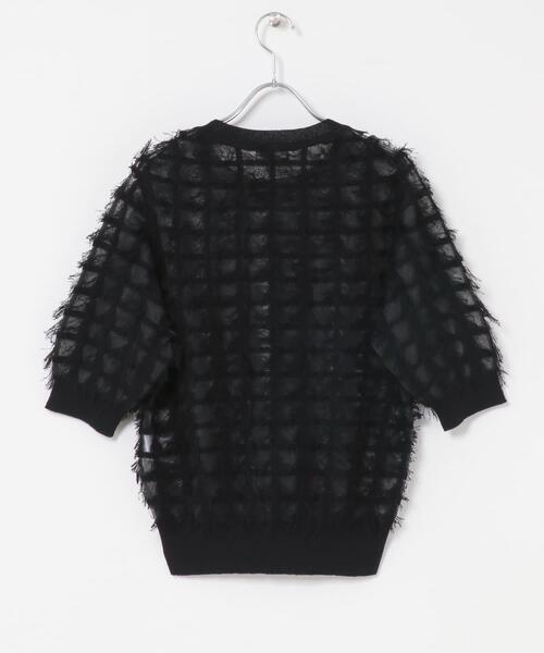 URBAN RESEARCH ROSSO WOMEN(アーバンリサーチ ロッソ)の「Torrazzo Donna SHEER SHAGGY TOP(ニット/セーター・レディース・アイボリー/ブラック/グレー・FREE)」の8枚目の写真