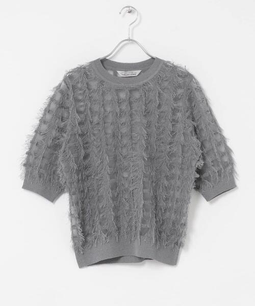 URBAN RESEARCH ROSSO WOMEN(アーバンリサーチ ロッソ)の「Torrazzo Donna SHEER SHAGGY TOP(ニット/セーター・レディース・アイボリー/ブラック/グレー・FREE)」の20枚目の写真