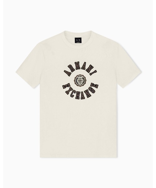 ARMANI EXCHANGE(アルマーニエクスチェンジ)の「【A|X アルマーニ エクスチェンジ】CO AXロゴ レギュラーフィット 半袖クルーネックTシャツ/REGULAR(Tシャツ/カットソー・メンズ・オフホワイト・XX-LARGE/X-SMALL/X-LARGE/SMALL/MEDIUM/LARGE)」の5枚目の写真