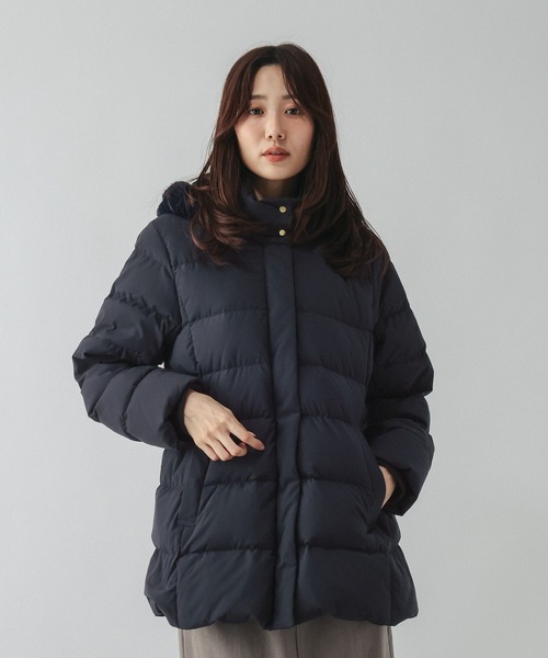GLOBAL WORK(グローバルワーク)の「ウツクシルエット撥水ダウンジャケット/668356(ダウンジャケット/コート・レディース・モカ/ブラック/アイボリー/ネイビー・SMALL/LARGE/MEDIUM/X-LARGE)」の1枚目の写真