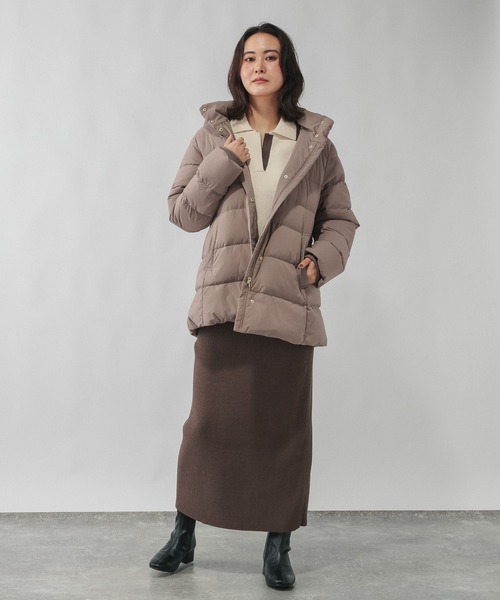 GLOBAL WORK(グローバルワーク)の「ウツクシルエット撥水ダウンジャケット/668356(ダウンジャケット/コート・レディース・モカ/ブラック/アイボリー/ネイビー・SMALL/LARGE/MEDIUM/X-LARGE)」の9枚目の写真