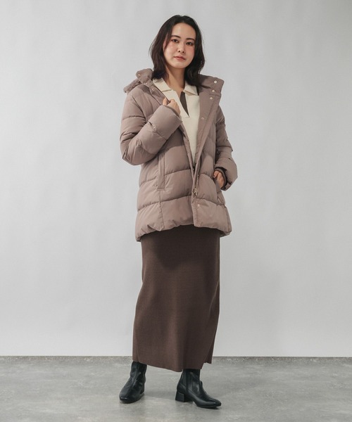 GLOBAL WORK(グローバルワーク)の「ウツクシルエット撥水ダウンジャケット/668356(ダウンジャケット/コート・レディース・モカ/ブラック/アイボリー/ネイビー・SMALL/LARGE/MEDIUM/X-LARGE)」の10枚目の写真