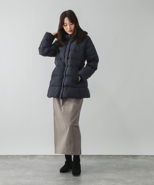 GLOBAL WORK(グローバルワーク)の「ウツクシルエット撥水ダウンジャケット/668356(ダウンジャケット/コート・レディース・モカ/ブラック/アイボリー/ネイビー・SMALL/LARGE/MEDIUM/X-LARGE)」の19枚目の写真