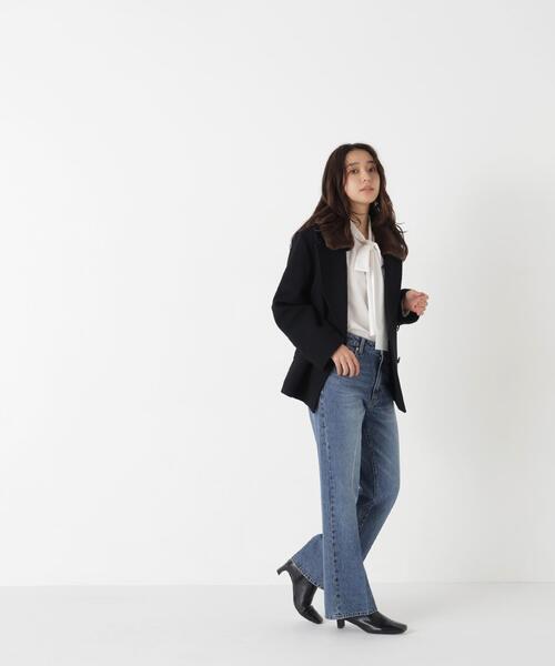 NATURAL BEAUTY BASIC（ナチュラルビューティーベーシック）の「ファーカラーハーフＰコート（ピーコート・レディース・オフホワイト/ブラック/ブラウン・MEDIUM/SMALL）」の5枚目の写真