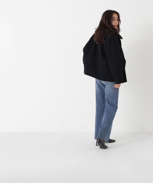 NATURAL BEAUTY BASIC（ナチュラルビューティーベーシック）の「ファーカラーハーフＰコート（ピーコート・レディース・オフホワイト/ブラック/ブラウン・MEDIUM/SMALL）」の9枚目の写真