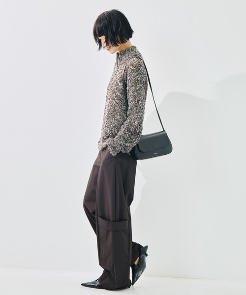 YAHKI（ヤーキ）の「【YAHKI/ヤーキ】《STUDIOUS別注復刻》YH-768/ムーンショルダーバッグ（ショルダーバッグ・レディース・ブラック・FREE）」の3枚目の写真
