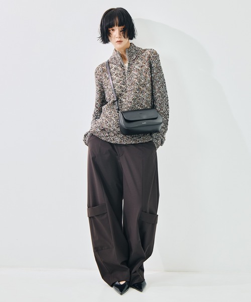 YAHKI（ヤーキ）の「【YAHKI/ヤーキ】《STUDIOUS別注復刻》YH-768/ムーンショルダーバッグ（ショルダーバッグ・レディース・ブラック・FREE）」の4枚目の写真