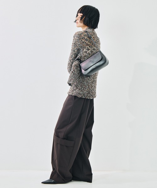 YAHKI（ヤーキ）の「【YAHKI/ヤーキ】《STUDIOUS別注復刻》YH-768/ムーンショルダーバッグ（ショルダーバッグ・レディース・ブラック・FREE）」の5枚目の写真