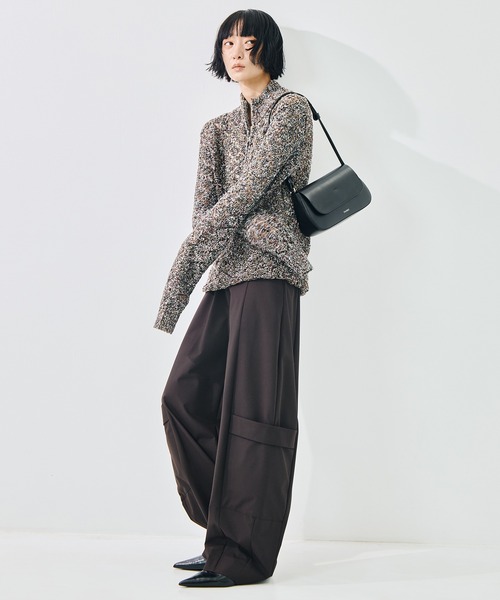 YAHKI（ヤーキ）の「【YAHKI/ヤーキ】《STUDIOUS別注復刻》YH-768/ムーンショルダーバッグ（ショルダーバッグ・レディース・ブラック・FREE）」の6枚目の写真