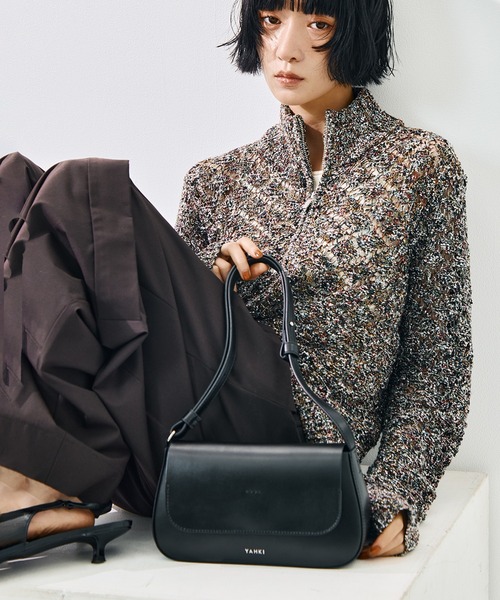 YAHKI（ヤーキ）の「【YAHKI/ヤーキ】《STUDIOUS別注復刻》YH-768/ムーンショルダーバッグ（ショルダーバッグ・レディース・ブラック・FREE）」の13枚目の写真