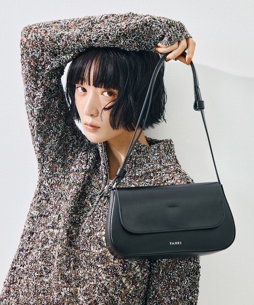 YAHKI（ヤーキ）の「【YAHKI/ヤーキ】《STUDIOUS別注復刻》YH-768/ムーンショルダーバッグ（ショルダーバッグ・レディース・ブラック・FREE）」の12枚目の写真
