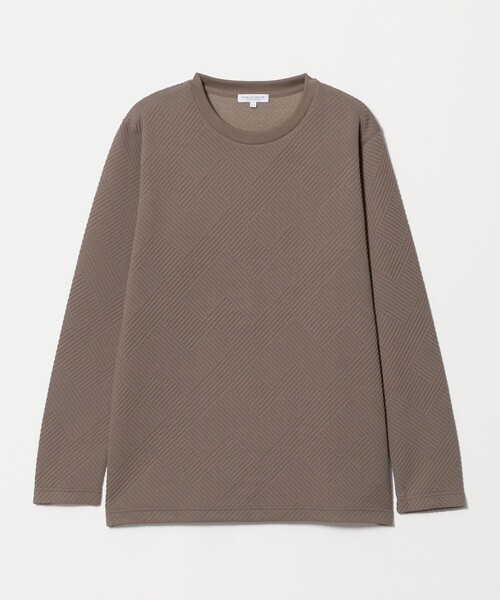 A DAY IN THE LIFE UNITED ARROWS(アデイインザライフユナイテッドアローズ)の「バウンシー ジオメトリックジャガード カットソー<A DAY IN THE LIFE>(Tシャツ/カットソー・メンズ・ブラック/モカ/ホワイト・S/L/M)」の3枚目の写真