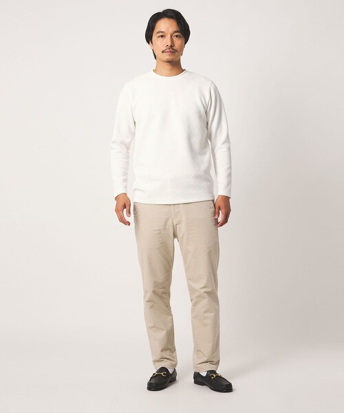 A DAY IN THE LIFE UNITED ARROWS(アデイインザライフユナイテッドアローズ)の「バウンシー ジオメトリックジャガード カットソー<A DAY IN THE LIFE>(Tシャツ/カットソー・メンズ・ブラック/モカ/ホワイト・S/L/M)」の5枚目の写真