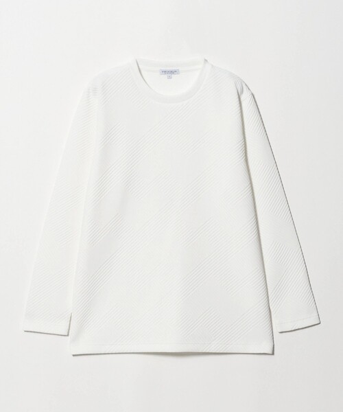 A DAY IN THE LIFE UNITED ARROWS(アデイインザライフユナイテッドアローズ)の「バウンシー ジオメトリックジャガード カットソー<A DAY IN THE LIFE>(Tシャツ/カットソー・メンズ・ブラック/モカ/ホワイト・S/L/M)」の15枚目の写真