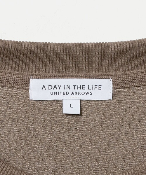 A DAY IN THE LIFE UNITED ARROWS(アデイインザライフユナイテッドアローズ)の「バウンシー ジオメトリックジャガード カットソー<A DAY IN THE LIFE>(Tシャツ/カットソー・メンズ・ブラック/モカ/ホワイト・S/L/M)」の20枚目の写真