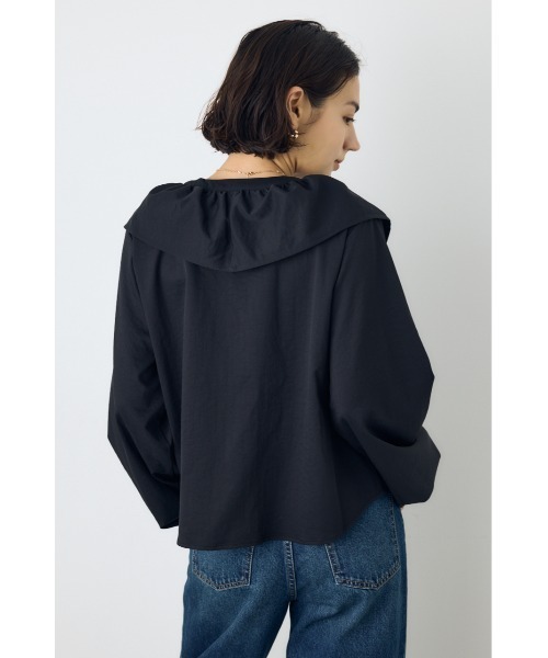 AZUL by moussy(アズールバイマウジー)の「レースアップラッフルブラウス 秋服 春服 無地 チェック デザイントップス(シャツ/ブラウス・レディース・ブラック/ブラウン系その他/アイボリー・FREE)」の9枚目の写真