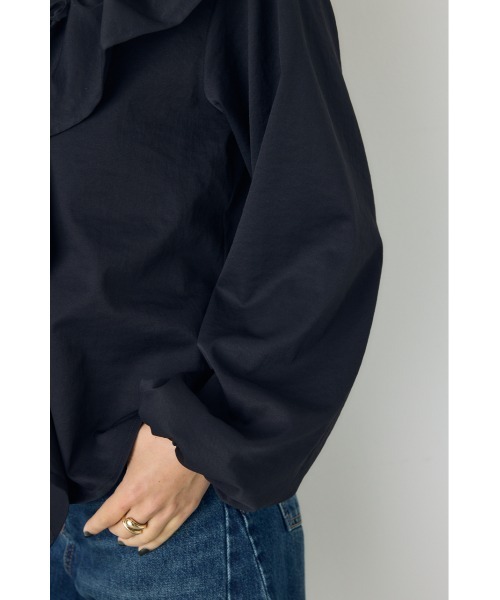 AZUL by moussy(アズールバイマウジー)の「レースアップラッフルブラウス 秋服 春服 無地 チェック デザイントップス(シャツ/ブラウス・レディース・ブラック/ブラウン系その他/アイボリー・FREE)」の14枚目の写真