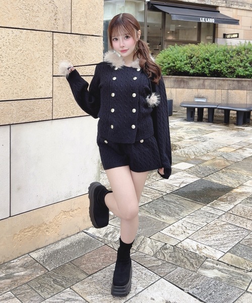 one way(ワンウェイ)の「ニットショートパンツ(その他パンツ・レディース・ベージュ/ブラック/ネイビー/グレー・FREE)」の13枚目の写真