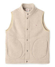 Men's Double Face Boa Stand Collar Vest