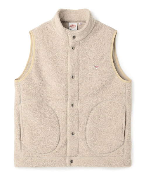 DANTON(ダントン)の「Men's Double Face Boa Stand Collar Vest(ベスト・メンズ・ベージュ/ブルー/チャコール/ブラック・M/L/XL)」の3枚目の写真