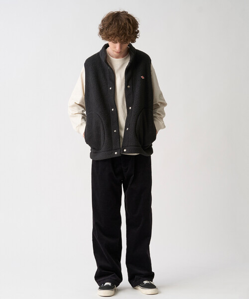 DANTON(ダントン)の「Men's Double Face Boa Stand Collar Vest(ベスト・メンズ・ベージュ/ブルー/チャコール/ブラック・M/L/XL)」の8枚目の写真