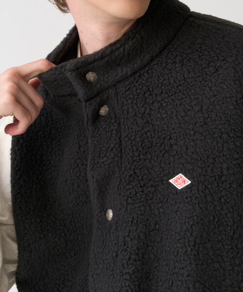 DANTON(ダントン)の「Men's Double Face Boa Stand Collar Vest(ベスト・メンズ・ベージュ/ブルー/チャコール/ブラック・M/L/XL)」の9枚目の写真