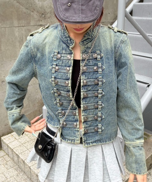 AVYL(アヴィル)の「デニムナポレオンジャケット(デニムジャケット・レディース・ブルー・M)」の14枚目の写真
