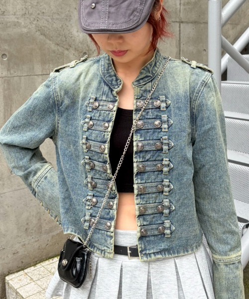 AVYL(アヴィル)の「デニムナポレオンジャケット(デニムジャケット・レディース・ブルー・M)」の13枚目の写真