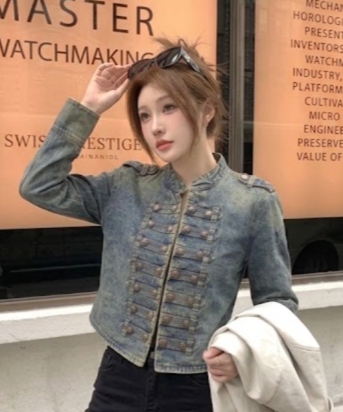 AVYL(アヴィル)の「デニムナポレオンジャケット(デニムジャケット・レディース・ブルー・M)」の16枚目の写真