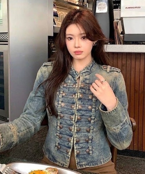 AVYL(アヴィル)の「デニムナポレオンジャケット(デニムジャケット・レディース・ブルー・M)」の15枚目の写真