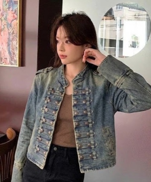 AVYL(アヴィル)の「デニムナポレオンジャケット(デニムジャケット・レディース・ブルー・M)」の7枚目の写真