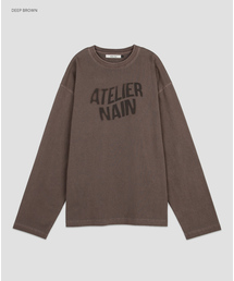 (T-7268)BLUR LOGO PIGMENT TEE
