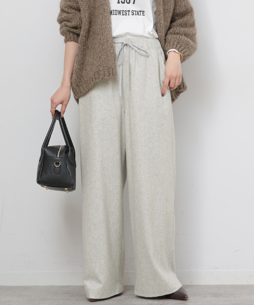 JOURNAL STANDARD relume（ジャーナルスタンダード　レリューム）の「《追加》ウールミックスフラノイージーワイド（その他パンツ・レディース・チャコールグレー/カーキ/ライトグレー・36/38）」の2枚目の写真