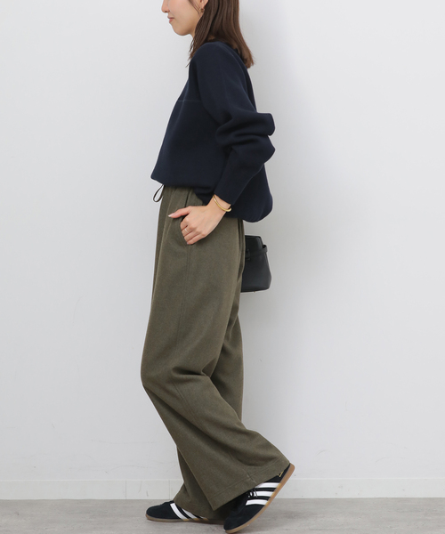 JOURNAL STANDARD relume（ジャーナルスタンダード　レリューム）の「《追加》ウールミックスフラノイージーワイド（その他パンツ・レディース・チャコールグレー/カーキ/ライトグレー・36/38）」の20枚目の写真
