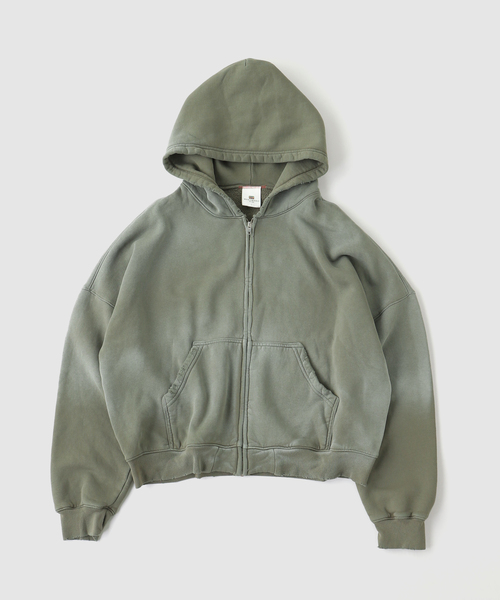 JOURNAL STANDARD(ジャーナルスタンダード)の「MOOJI MOOJI / ム―ジ ム―ジ OVERSIZE ZIP UP HOODIE AGED(パーカー・メンズ・ブラック/カーキ・LARGE/MEDIUM)」の2枚目の写真